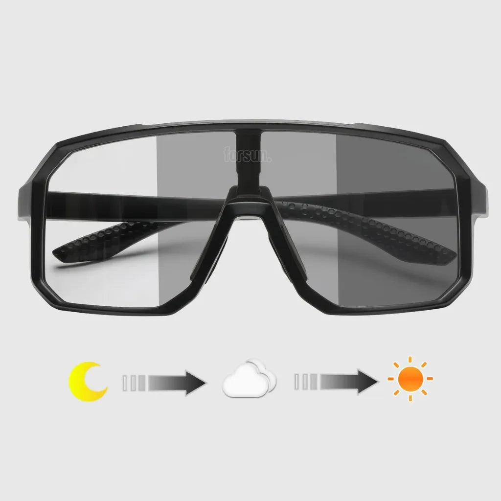 Photochromic - Sports Sunglasses for Running Cycling and Beach Tennis